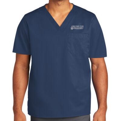 CFR Unisex V-Neck Scrub Top dark  Thumbnail