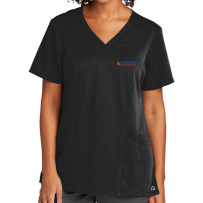 Cornerstone Ladies V-neck Scrub Top Thumbnail